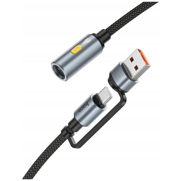 HOCO kabel USB A / Typ C do zapalniczka samochodowa UA38B 0,3 m czarny