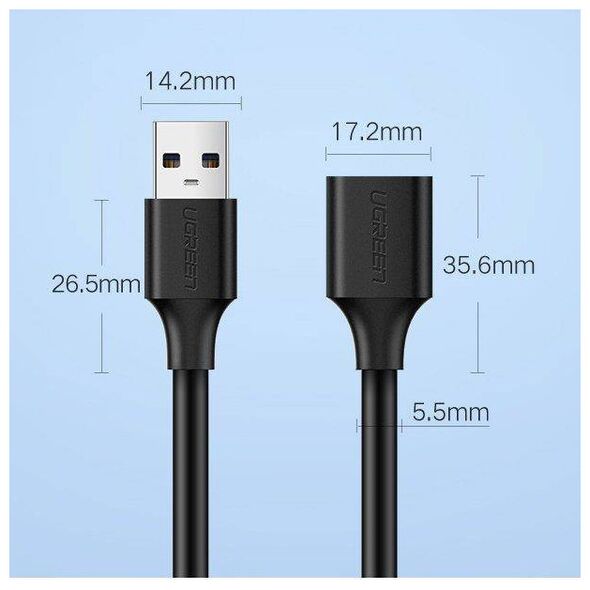 UGREEN USB 3.0 extended cable 3m (black) 6957303831272