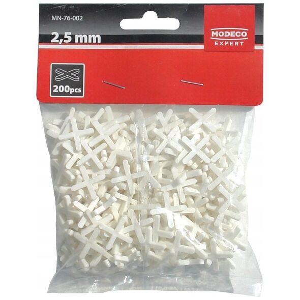 EXPERT SPACERS ΓΙΑ πλακάκια πλακιδίων 2,5 MM 200 ΤΕΜ. CLIP-STRIP [EXPERT] - 1 συσκευασία 11230328 5906757001312
