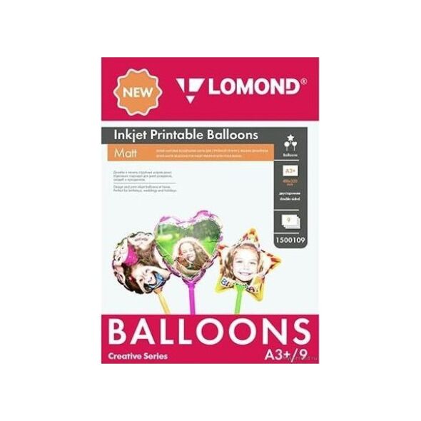 Lomond Lomond Inkjet Εκτυπώσιμα Μπαλόνια A3+, 9 φύλλα (Μπάλα/Καρδιά/Αστέρι) διπλής όψης 13831734 6767370000000