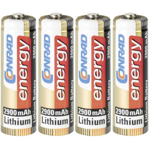 Conrad Conrad FR6, AA, λίθιο, 1,5 V, 4 stk, 2900 mAh, -20 - 60 °C 14152125 4053199922741