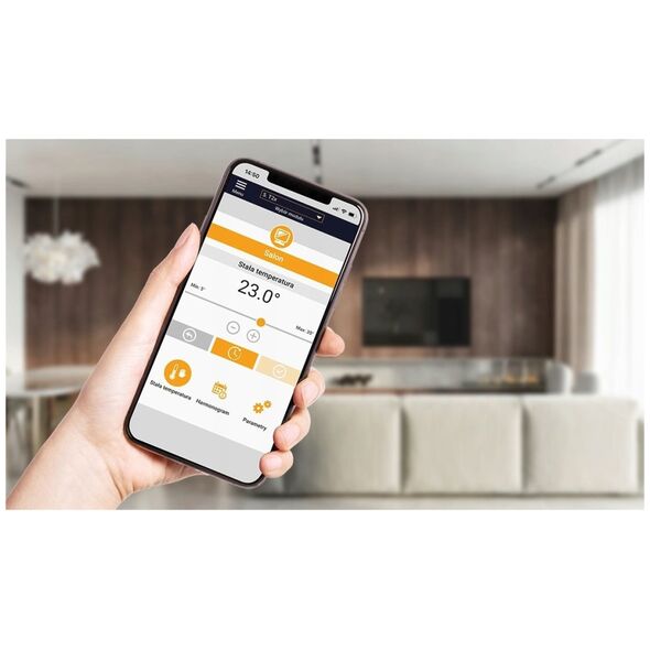Regulator bezprzewodowy pokojowy T2 X WiFi z modułem wykonawczym, montaż natynkowy