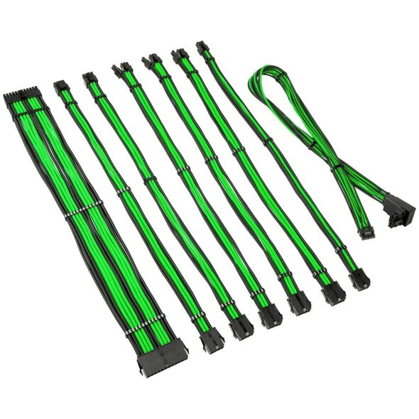 Kolink Kolink Core Pro Braided Cable Extension Kit 12V-2x6 Type 2 - Venom Green 13338807 5999094005785