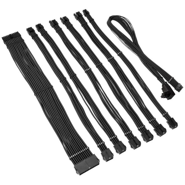 Kolink Kolink Core Pro Braided Cable Extension Kit 12V-2x6 Type 1 - Jet Black 13338814 5999094005655