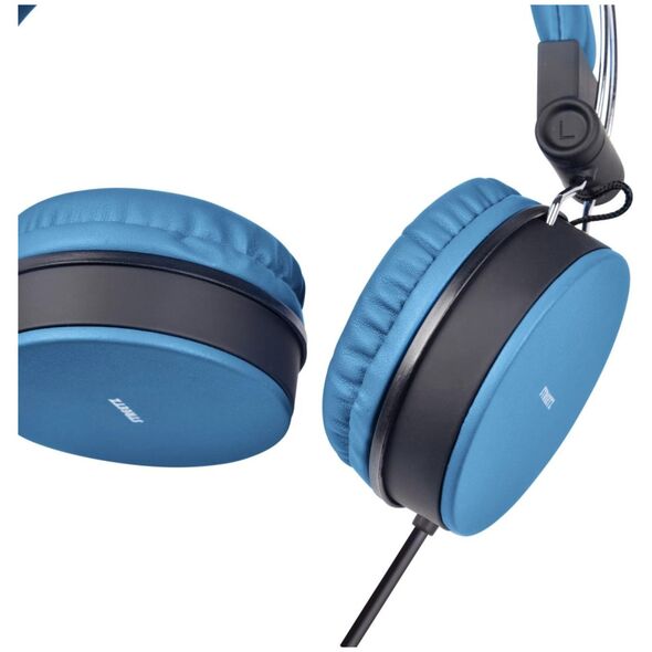 Ακουστικά Streetz STREETZ ausinės su μικρόφωνο, sulankstomos, 3,5 mm, 1,5 m laidu, mėlynos HL-W201 13412009 7333048046307