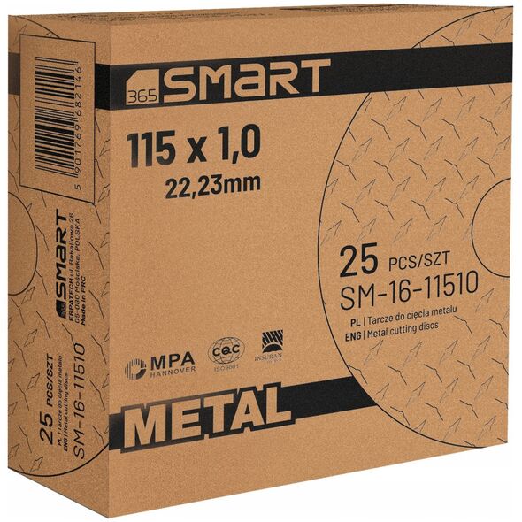 Έξυπνος επίπεδος δίσκος κοπής μετάλλου 115x1,0mm smart 7468668 5901769682146