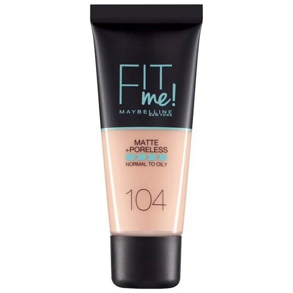 Maybelline Maybelline, Fit Me Matte + Poreless, Liquid Foundation, 104, Soft Ivory, 30 ml για γυναίκες 13076235 3600531480639