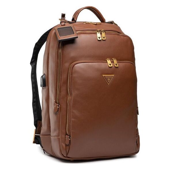 Guess Guess, Scala, Synthetic Leather, Backpack, Brown, For Men, 27.5 x 42.5 x 13 cm For Men