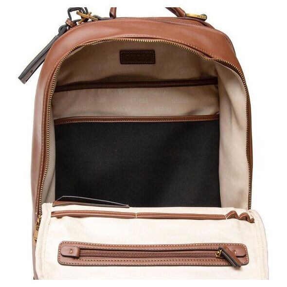 Guess Guess, Scala, Synthetic Leather, Backpack, Brown, For Men, 27.5 x 42.5 x 13 cm For Men