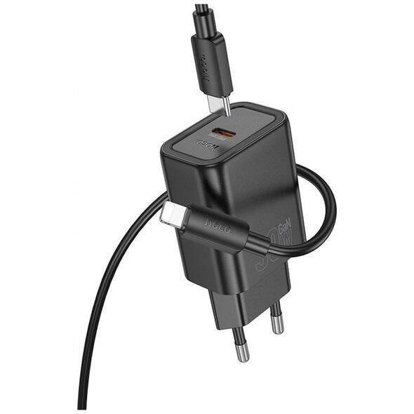 HOCO ładowarka sieciowa Typ C + kabel Typ C do Lightning PD QC 30W N62 czarna
