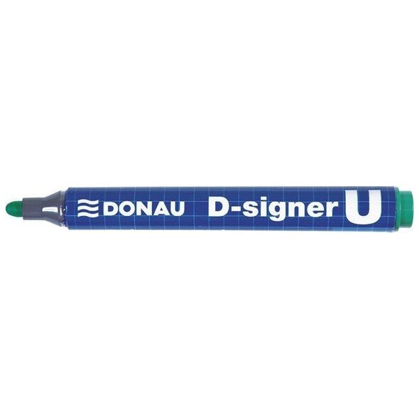 Donau Marker permanentny DONAU D-Signer, okrągły, 2-4mm (linia), zawieszka, zielony