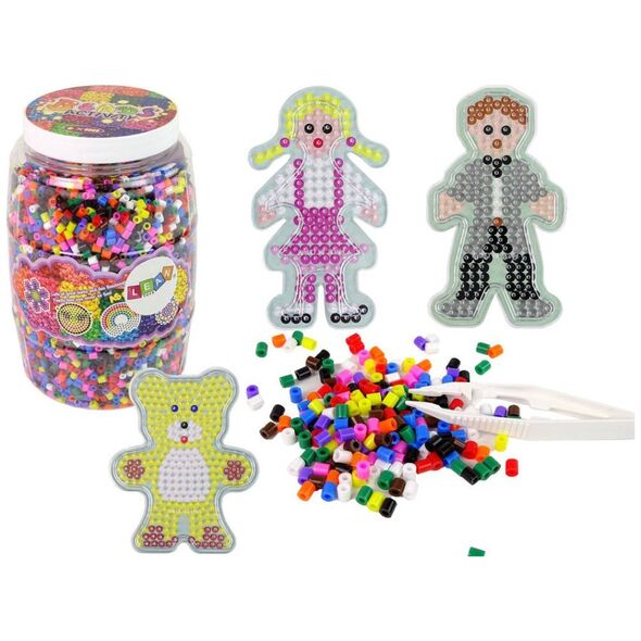 LeanToys Zestaw DIY Koraliki Do Prasowania Szablony 9000 Sztuk