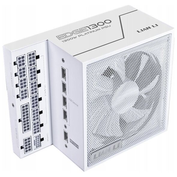 Zasilacz Lian Li Lian Li EDGE EG1300 80 PLUS Platinum Netzteil, PCIe 5.1, ATX 3.1 - 1300 Watt, wei