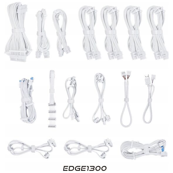Zasilacz Lian Li Lian Li EDGE EG1300 80 PLUS Platinum Netzteil, PCIe 5.1, ATX 3.1 - 1300 Watt, wei
