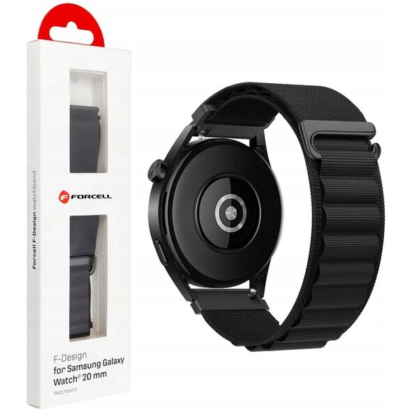 ForCell FORCELL F-DESIGN FS05 pasek do SAMSUNG Watch 20 mm czarny