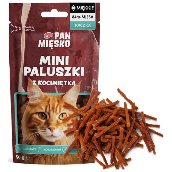 Przysmak dla kota Mini paluszki Kaczka z kocimiętką (dorosły) 50g