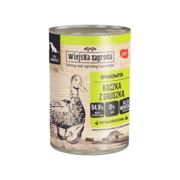 Karma mokra dla psa Kaczka z gruszką (dorosły) 400g