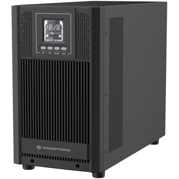 UPS Conceptronic Conceptronic ZEUS52E3K zasilacz UPS Podwójnej konwersji (online) 3 kVA 2700 W 5 x gniazdo sieciowe