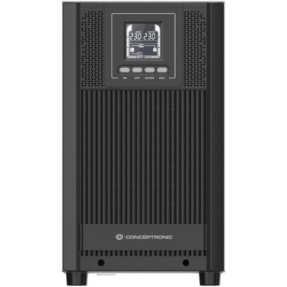 UPS Conceptronic Conceptronic ZEUS52E3K zasilacz UPS Podwójnej konwersji (online) 3 kVA 2700 W 5 x gniazdo sieciowe