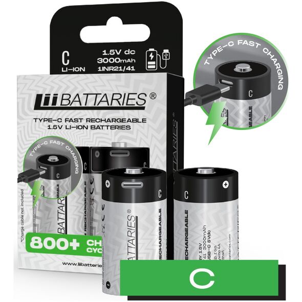 LIIBATTARIES AKUMULATORY LI-ON TYPU C 2szt