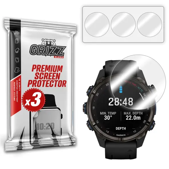 GrizzGlass Hydrofilm Garmin Descent Mk3 43mm