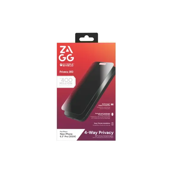 ZAGG InvisibleShield Glass Elite Privacy 360 Apple iPhone 16 Pro