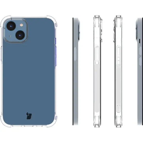 Bizon Case Clear Pack case + 2x screen glass + lens glass Apple iPhone 14 clear