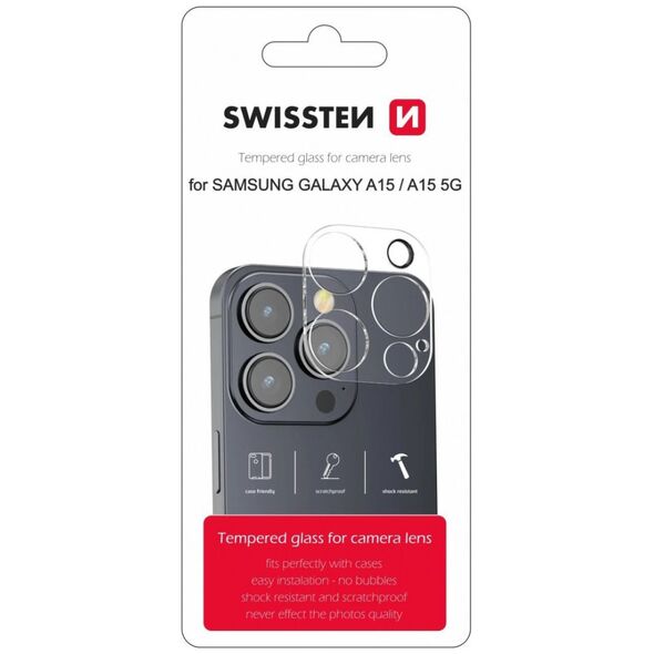 Swissten Swissten Rūdīts Aizsargstikls κάμερα αντικείμενο Samsung Galaxy A15 / A15 5G 14132005 8595217486881