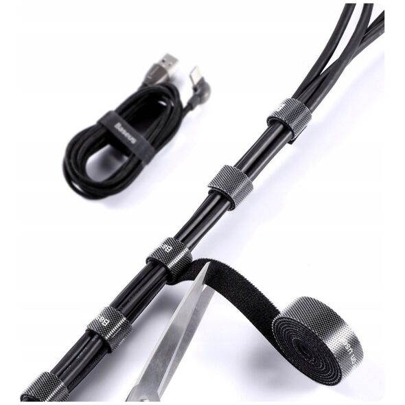 Baseus taśma rzepowa organizer 50cm czarna