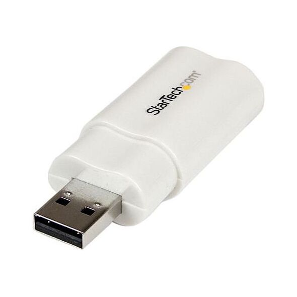 Adapter USB StarTech USB - Jack 3.5mm Biały  (ICUSBAUDIO)