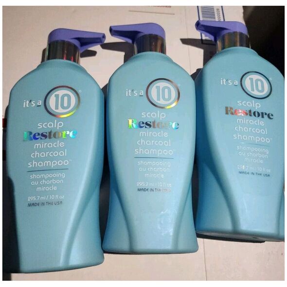 Milk Shake It's a 10, Scalp Restore Miracle, κάρβουνο, σαμπουάν μαλλιών, αφαιρεί την υπερβολική λιπαρότητα και την υπολειμματική συσσώρευση προϊόντος, 295,7 ml για γυναίκες 14036107 850011058299