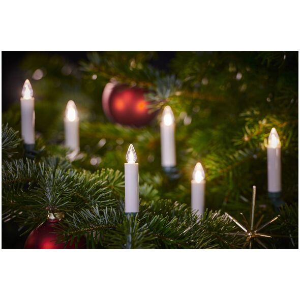 Lampki choinkowe Krinner Krinner Superlight Bavaria Mini Flame 12 pcs. Set Ivory