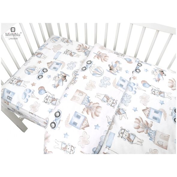 MimiNu MIMINU Σετ κρεβατιού 2 τμχ - Pilots Blue, 100x135, 60x40 cm 14190339 5907501440630