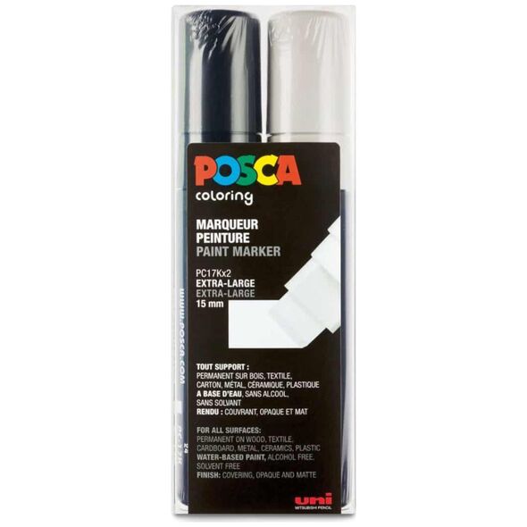 Posca POSCA PC-17K sæt med sort og hvid 14053576 3296280033273