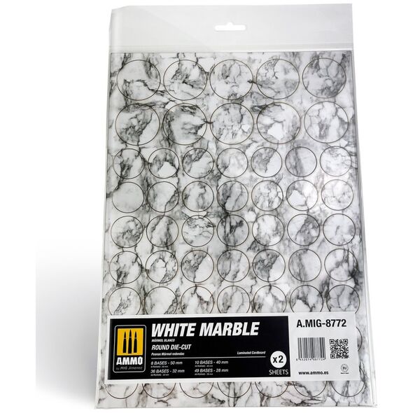 Vallejo Ammo: White Marble - Round Die-Cut (2) 13959058 8432074087724