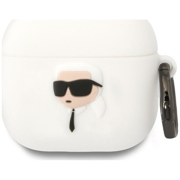 Etui Karl Lagerfeld 3D Silicone NFT do    AirPods 4 biały