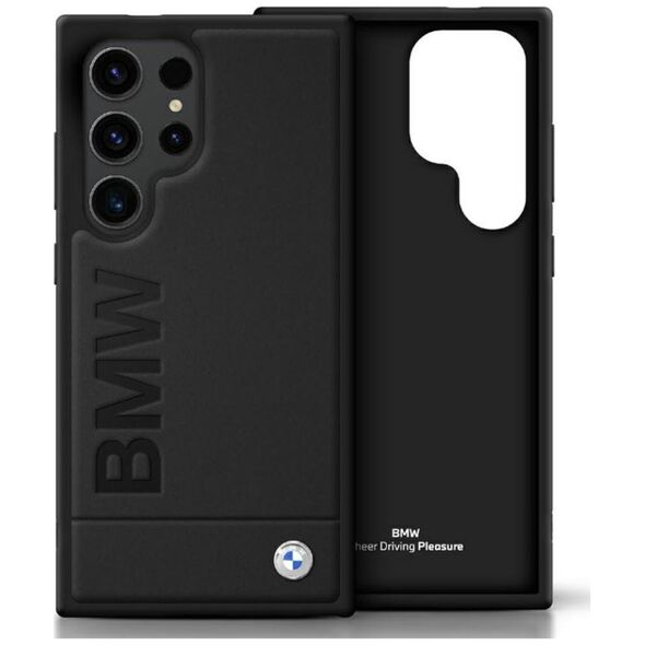 Etui BMW Leather Big Wordmark do Samsung  Galaxy S25 Ultra czarny