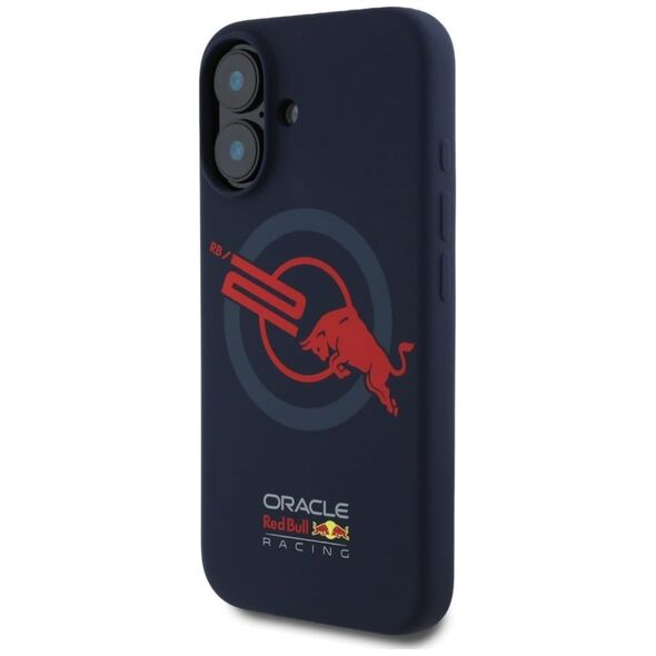 Etui Red Bull HC Silicone ORBR20 Logo     Red Lining do iPhone 16 MagSafe granatowy