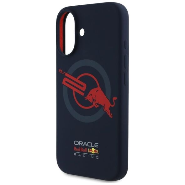 Etui Red Bull HC Silicone ORBR20 Logo     Red Lining do iPhone 16 MagSafe granatowy