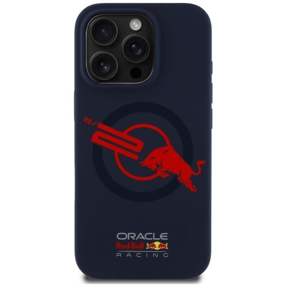 Etui Red Bull HC Silicone ORBR20 Logo     Red Lining do iPhone 16 Pro Max MagSafe granatowy