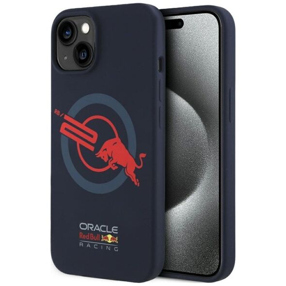 Etui Red Bull HC Silicone ORBR20 Logo     Red Lining do iPhone 15 MagSafe granatowy