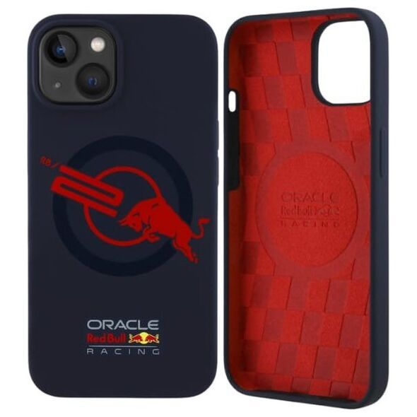 Etui Red Bull HC Silicone ORBR20 Logo     Red Lining do iPhone 15 MagSafe granatowy