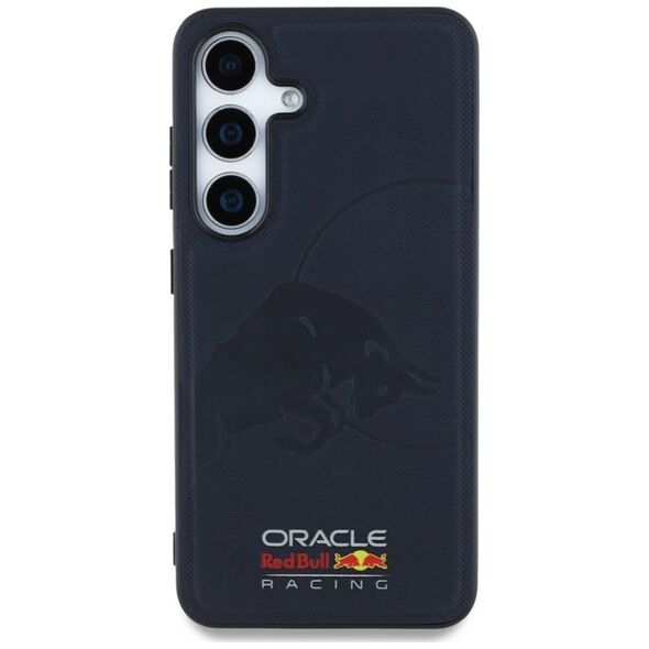 Etui Red Bull Leather Meshed Debossed     Bull MagSafe do Samsung Galaxy S25 granatowy
