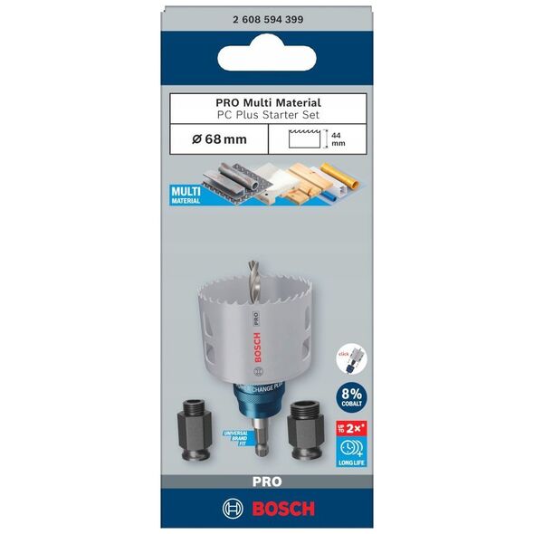 PIÅA OTWORNICA PRO MULTI MATERIAL PC PLUS 68 MM STARTER KIT