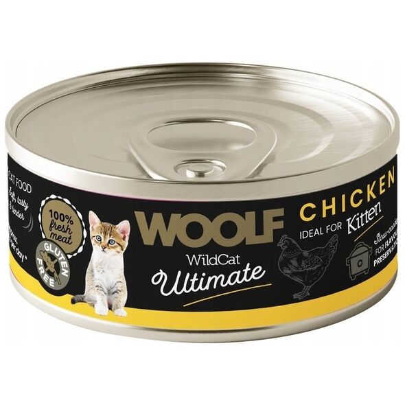 WOOLF KOT PUSZKA 85g ULTIMATE CAN KITTEN  CHICKEN PATE  /6