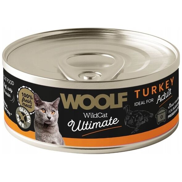 WOOLF KOT PUSZKA 85g ULTIMATE CAN TURKEY  PATE  /6
