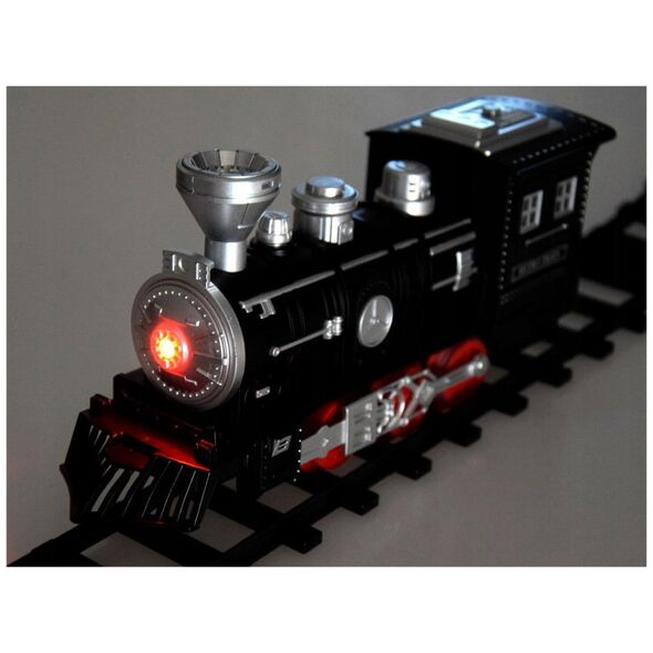 Kolejka z torami Lokomotywa z wagonami para wodna + światło RC0629