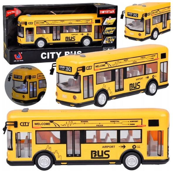 Żółty imprezowy autobus otwierane drzwi dźwięki światła muzyka ZA5222