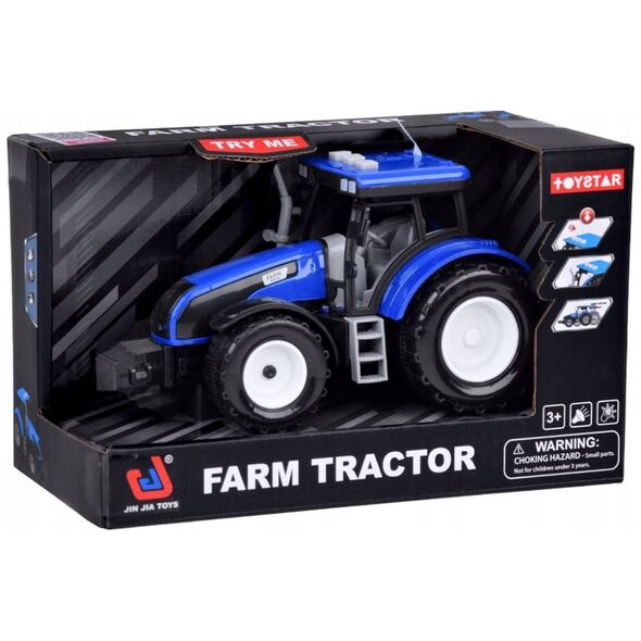 Niebieski traktor dla małego rolnika + dźwięki światła ZA5224
