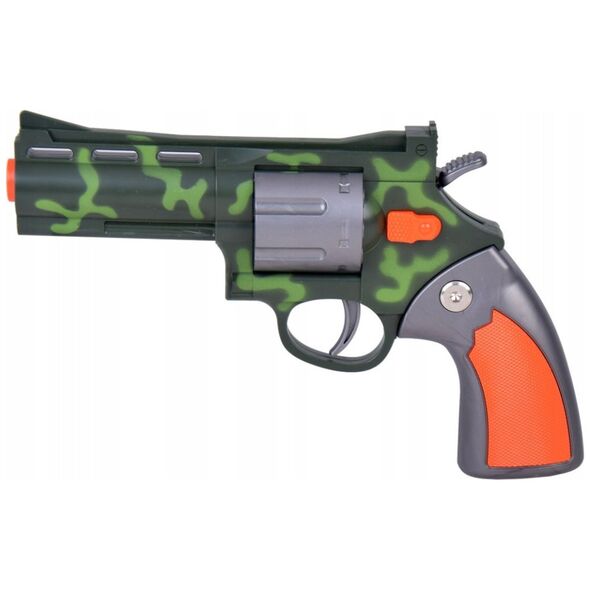 Zestaw Rewolwer Pistolet + Piankowe naboje Zabawa w strzelanie ZA5327